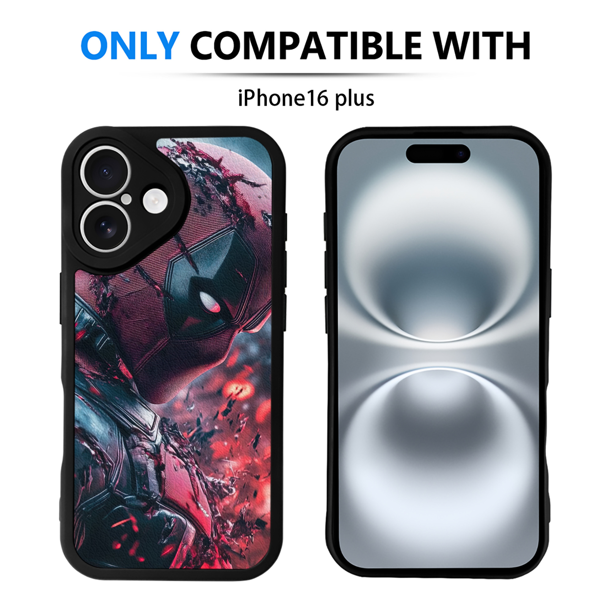 （画像用） Deadpool デッドプール 【iPhone 16シリーズ対応】シリコンスマホケース（レザー調） 材質：シリコン